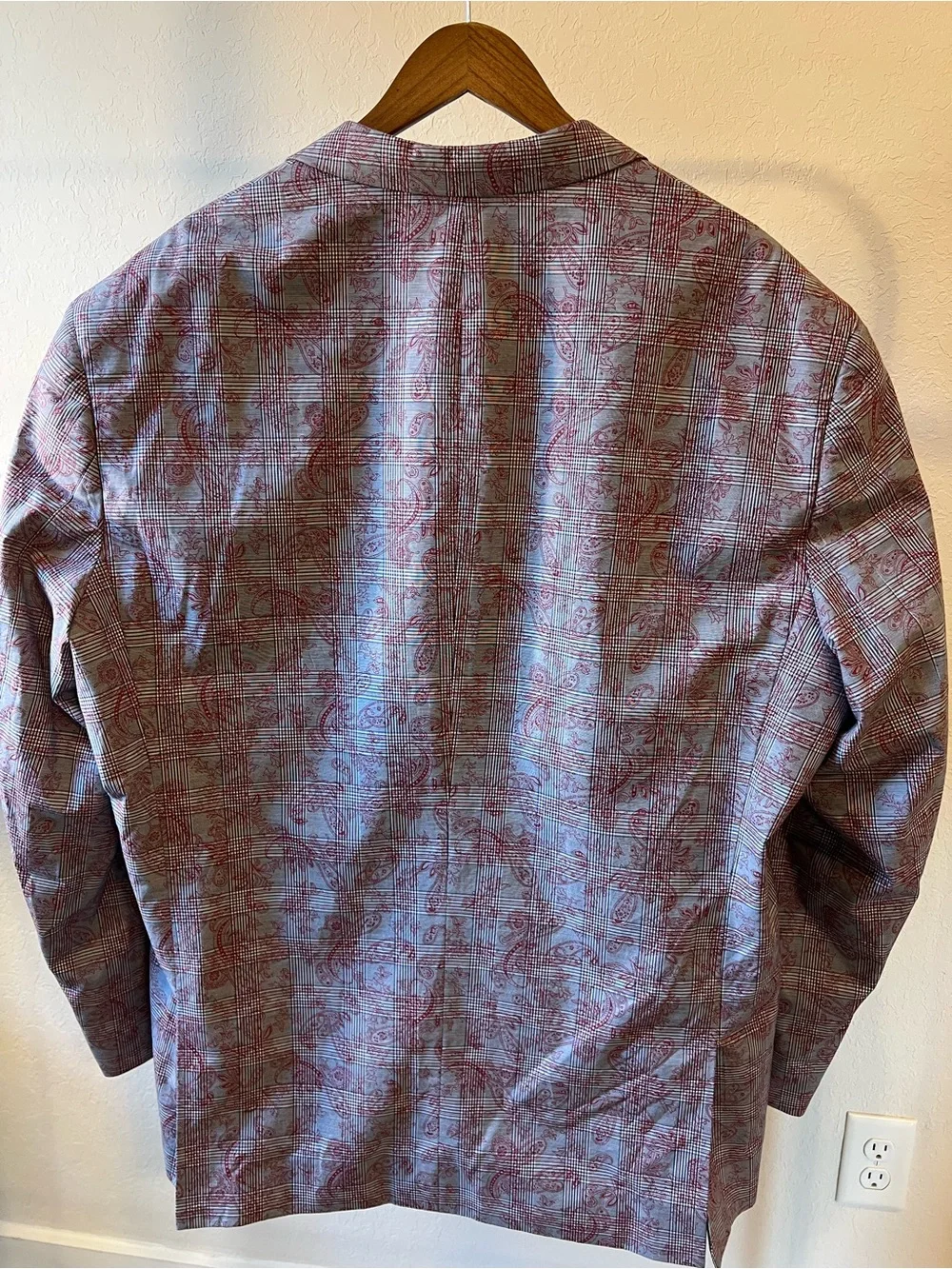 Linea Uomo Plaid Paisley Blazer Jacket – Size 54L
